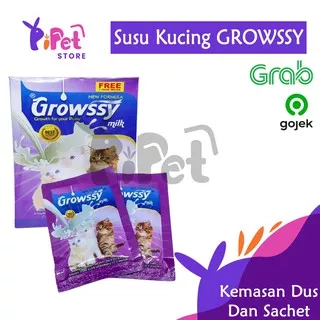 GROWSSY CAT Milk 1 BOX Isi 11 Sachet Susu Kucing