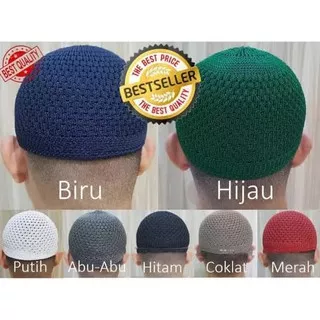 PECI HAJI RAJUTAN WARNA / TOPI RAJUTAN / PECI RAJUTAN / KOPIAH RAJUTAN