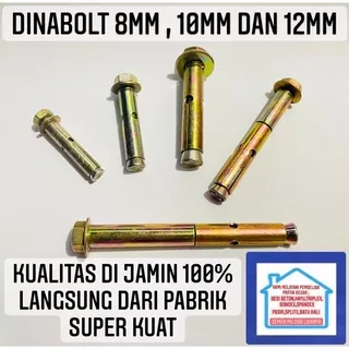 Dynabolt Tembok Dinabolt 8mm 10mm 12mm Dinabol Dinabold 4cm  5cm 7cm 10cm Baut Dinding Bracket TV Gantungan Dinding Tembok Aksesoris Dan Ring Baut Tambahan Dinabolt