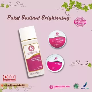 Drw Skincare Paket Radiant Brightening Series Memudarkan Flek Mencerahkan wajah Membantu menghilangkan kerutan Anti penuaan dini Radiant Brightening Drw Paket Cream Pemutih wajah Paket Cream Drw Paket Flek Krim pemutih Krim glowing krim flek drwskincare