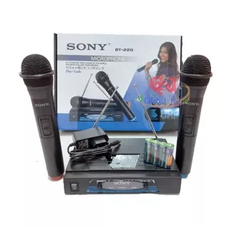 mic wireless sony bt220 mic handle double mic sony bt 220 wireless microphone mic good quality