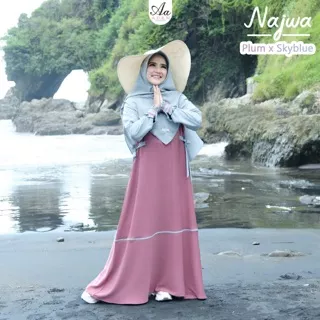 Dress Najwa Set Hijab Original By Aden Hijab
