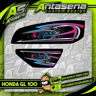 Striping GL 100 Herex Racing Stiker Motor Variasi Honda GL 100 Sticker Decal Custom 3