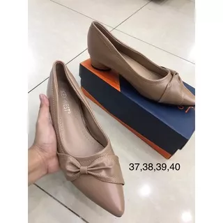 PETER KEIZA 40 39 38 37 Original sepatu wedges wanita mocca coklat import pesta casual kerja kantor resmi