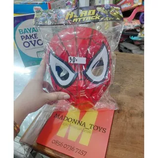 mainan topeng hulk, spiderman, ironman, dengan lampu dan suara