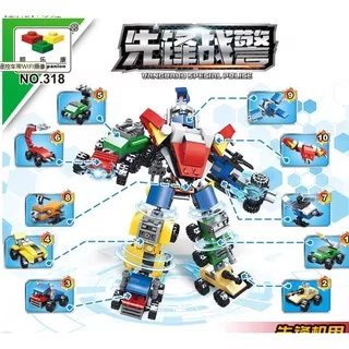Lego Mainan Anak Set 10 In 1 Robot Transformation