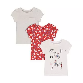 Mothercare Red Floral, Grey Stripe & Best Day Ever Tshirt SALE