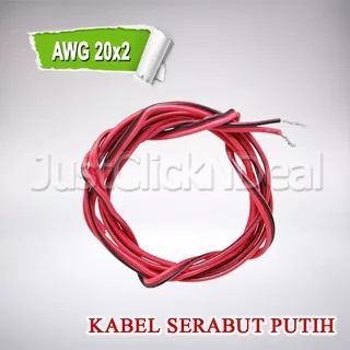 Kabel Serabut 2 x 20 AWG Merah Hitam Per Meter