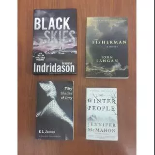 Buku Novel Preloved..Black Skies..Fisherman..Fifty Shades of Grey..Winter People