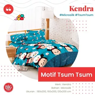 Bedcover + Sprei KENDRA 180x200 / 160x200 Arcadia Cute Owl Green Grey Marvel Tsum Tsum Day Dream Rainbow unicorn Peninsula Cactus Love Spring Leaves Botanica Cactus Oxley Sweet Dream - King 180 160 Queen BC TBT