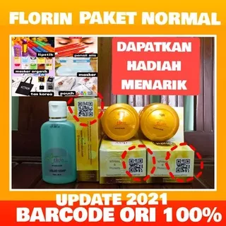 (PAKET PEMULA) ORIGINAL 100% BARCODE FLORIN SKINCARE PAKET NORMAL/