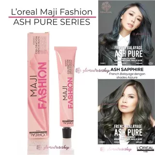 Loreal Maji Fashion Pastel / L`oreal Majirel Maji Fashion Ash Pure 50 ml Part 4 ( FREE CAPE )