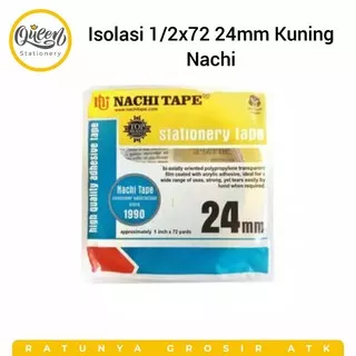 ISOLASI 1X72 24MM KUNING NACHI / NACHI TAPE/ ISOLASI 24MM (002234)