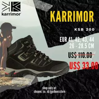 Karrimor KSB 200 Waterproof Walking Boots Sepatu Hiking Gunung Original BNIB