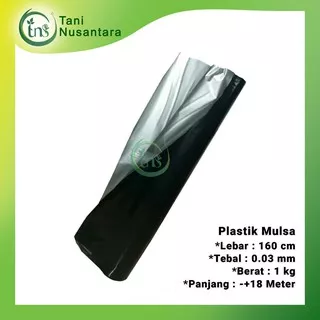 Plastik Mulsa Hitam Perak Tebal 0.035 mm Lebar 160 cm