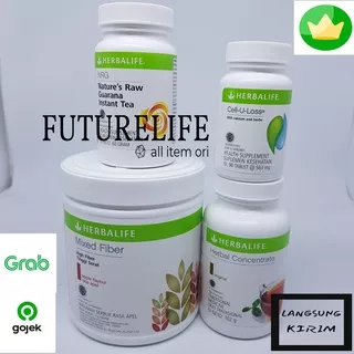 HERBALIFE PAKET 1 MIX FIBER / MIXED FIBER + 1 NRG TEA + 1 THERMOJETIC CONCENTRATE TEA + 1 CELLULOSS CELL.U.LOSS CELL U LOSS HERBALIFEE HERBAL LIFE HERBALLIFE