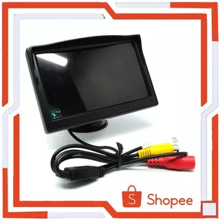 Monitor Rear View Parkir Mobil TFT LCD 5 Inch Monitor Layar Parkir Mobil Monitor Parkir - Black