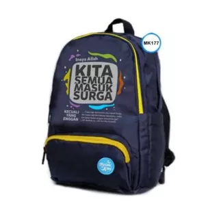 Tas Sekolah Ransel Anak Play Group PG TK SD Small Bagpack Bag Back Pack Muslim Kids InsyaAllah Kita Semua Masuk Surga