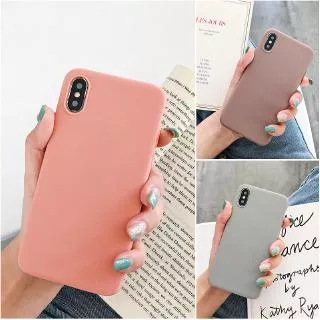 XLS| Casing Hp Xiaomi Mi A1 A2 8 Lite Redmi 9T 9 9A 7 7A 8A Pro Note 9s 9 Pro Max Soft Matte Brown Pink Grey Case