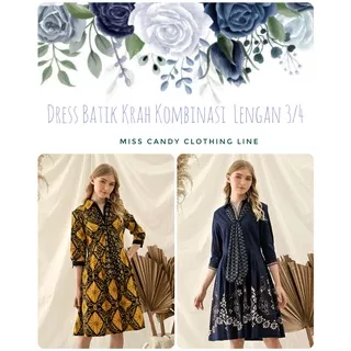 DRESS BATIK / DRESS BATIK MODERN / DRESS BATIK JUMBO - DRESS BATIK KRAH / DRESS BATIK KERJA