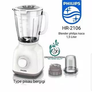 BLENDER PHILIPS KACA BELENDER PHILIPS HR-2106 2IN1 1.5 LITER PHLIPS HR2106 SNI