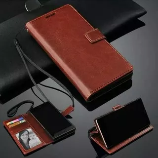 Flip Walet Vivo V5 Y65 Leather Case Sarung Kulit Kancing Back Casing Cover