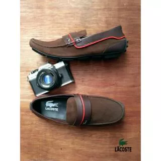 Sepatu Lacoste Slip On, sepatu slop pria, sepatu santai, sepatu casual murah