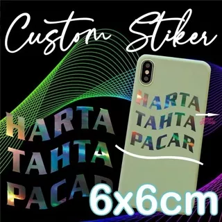 HARTA TAHTA HOLOGRAM SIZE 6X6 COCOK UNTUK HP