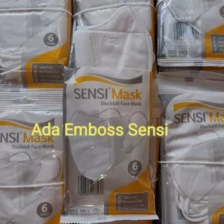 (COD) MASKER SENSI DUCKBILL ORIGINAL ADA EMBOST SENSI NYA ISI 6PCS/PACK