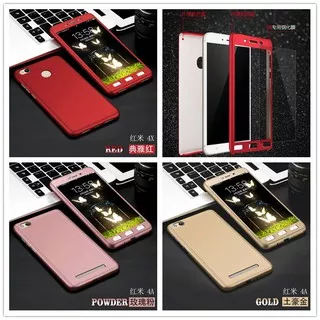Xiaomi Redmi 5 Plus 4X 4A Note 2 Slim 360 Full Body Hard Hybrid Case+Tempered Glass