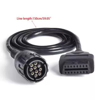 Neva Kabel Adapter Scanner OBD 10 to 16 Pin untuk BMW / Motors / ICOM / D