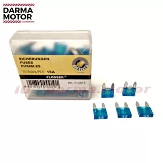 Flosser Sekring Mini Sekering Tancap DX Fuse Mobil Motor 15A Biru