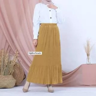 ROK AQEELA PLISKET |  ROK PRISKET WANITA MUSLIMAH | ROK PRISKET JERSEY KOREA BAHAN JATUH