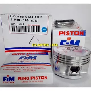 PISTON KIT FIM FIM40 HONDA KARISMA / KIRANA / SUPRA X 125 / SUPRA X 125 HELM IN / SUPRA X 125 FI / BLADE 125 FI ( 52,4 / 52,9 / 53,4 / 53,9 ) ( STD / 050 / 100 / 150 ) ( PEN 13 / PIN 13 )