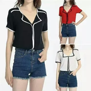 BLOUSE TALISA / BLACK / WHITE / RED / TERBARU TERPOPULER ATASAN WANITA/TERMURAH