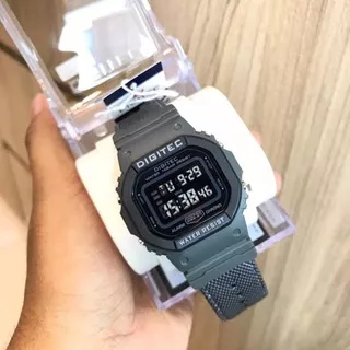 Jam Tangan Cowo Pria Digital Original DIGITEC MDG 6034 DG 6034 Kotak Strap Canvas Kain Water Resist Anti Air