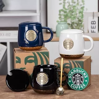 Cangkir/ Gelas Keramik Starbucks Motif Kekinian/ Ceramic Cup/ Mug Keren Modern