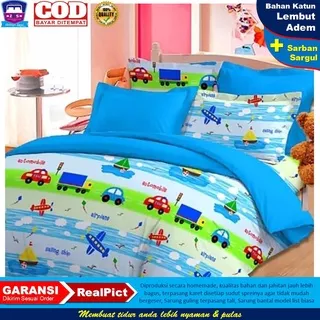 SPREI MOTIF TRAVEL TIME MOBIL PESAWAT SEPRAI MURAH