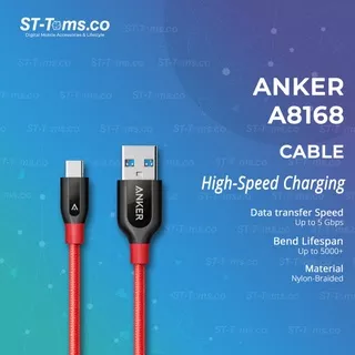 Anker Powerline+ USB C to USB 3.0 Cable (3ft) - A8168