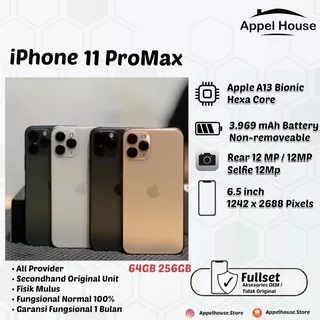 iPhone 11 Pro Max 64GB/256GB/512GB Bekas Second Original 100% | NORMAL MULUS FULLSET