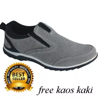 Sepatu Casual Semi Formal Pria - SD 008 - Abu Original Walkers CTZ Footwear