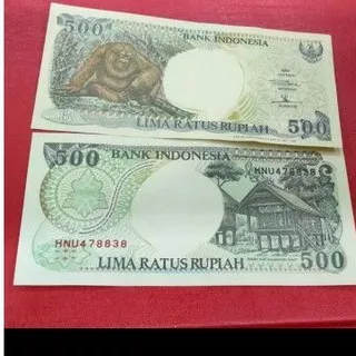 Uang Kertas kuno Indonesia 500 orang Utan Tahun 1992