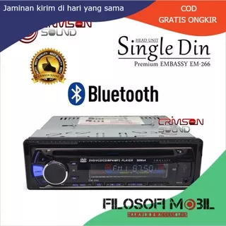 TAPE MOBIL HEAD UNIT Single Din DVD EMBASSY emb 268 bt