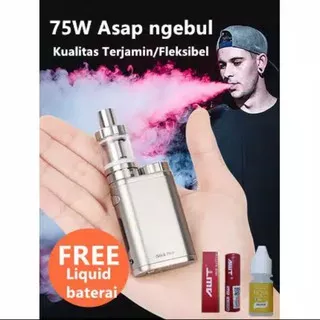 VAPE Eleaf istick pico 75W Paket Siap ngebul gratis baterai dan Liqua rokok