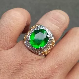 CINCIN BATU ZAMRUD KALIMANTAN - GREEN TEKTITE BORNEO HQ