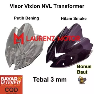 Visor Vixion NVL 2012 2013 2014 variasi Model Transformer Tebal 3 mm Bahan Mika Akrilik