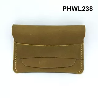 dompet kartu model selip slim wallet simpel minimalis olive PHWL238