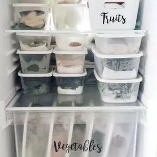 FRENZY FOOD CONTAINER WHITE ISI 12 / FOOD PREPARATION / FOOD ORGANIZER / STORAGE BOX / WADAH KULKAS | COD