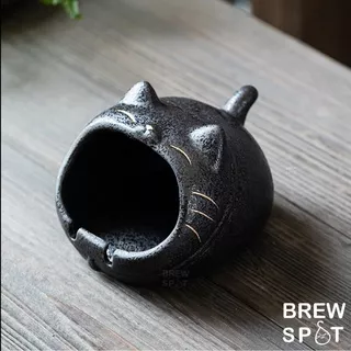 Asbak Unik Model Kucing - Stoneware Cute Sleeping Cat Ash Tray