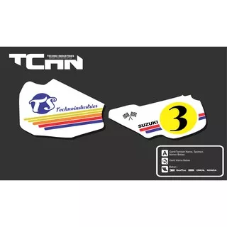 DECAL STRIPING STICKER SUZUKI TS 125 CLASIC